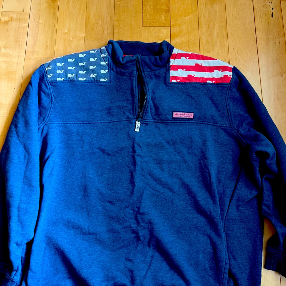 Vineyard Vines Shep Shirt American Flag Pullover